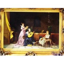 "ARISTOCRAT SCENE" BY ANDERSON ON CANVAS