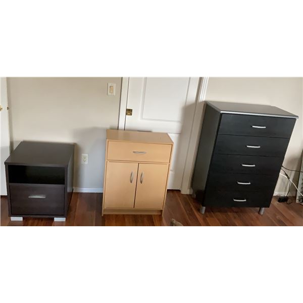 Three Bedroom Storage Units with Drawers and Cabinets