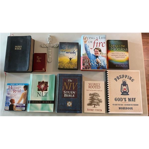 Christian Lot: Bibles, Devotionals, Books, DVD, and Crosses