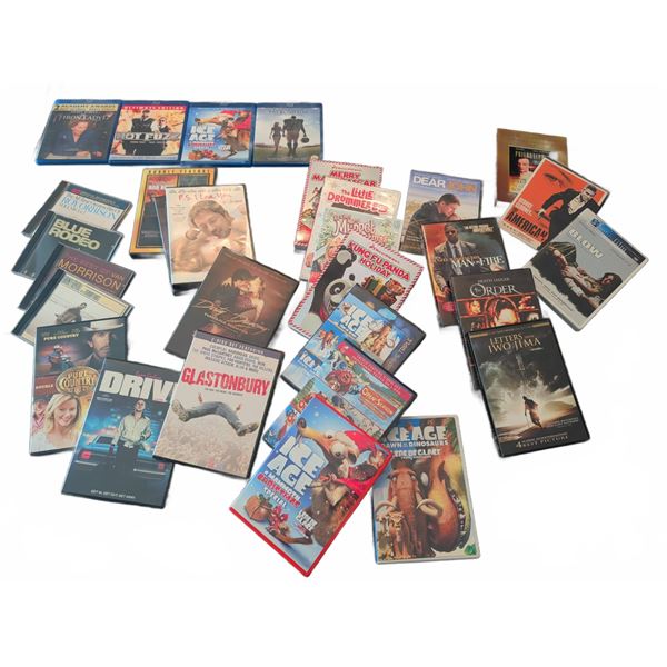 DVD and Blu-ray Movies and CDs Including Blow, Drive, and Music Compilations