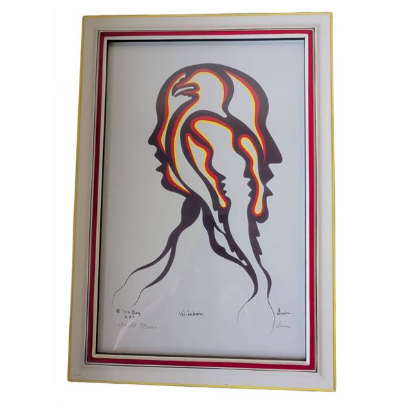 Ola Ayet 'Wisdom' Limited Edition Print Signed and Framed