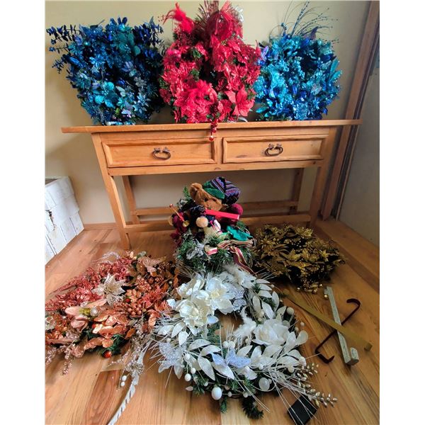 Christmas in September Assortment of Decorative Wreaths and Figurines