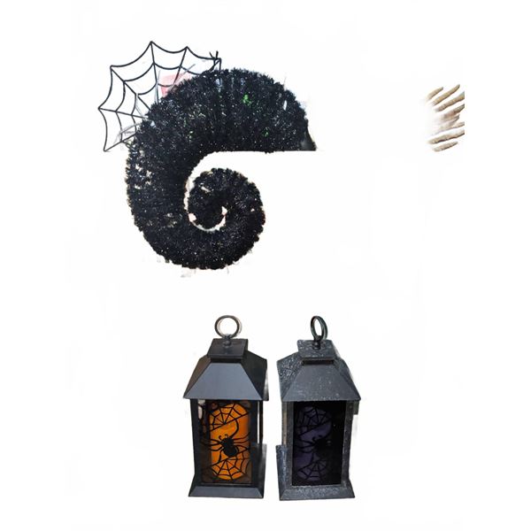 Massive Box of Spooky Halloween Decor With Inflatables, LED Lights, Skulls & More