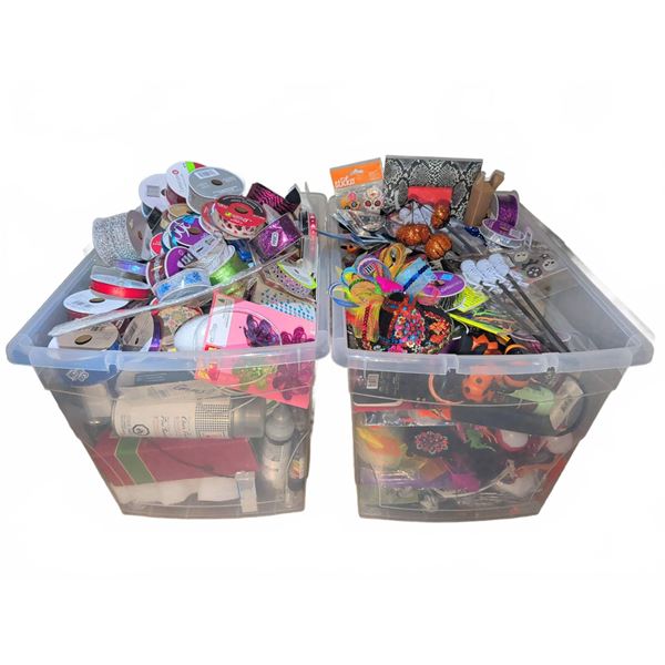 Two Wheeled Totes of Premium New Crafting Products and Supplies