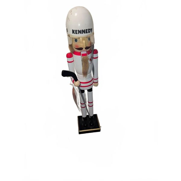 Home Accents Holiday 24 in Nutcracker Hockey Figure With Hockey Stick Pencil Set