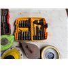 Image 2 : Multiple Hand Tools: Hammers, Screwdrivers, Level, Bits, Box Cutter Knives, etc