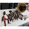 Image 1 : Multiple Hand Tools: Pipe Wrench, Trowel, Pliers, Screwdrivers, Sockets, Extensions, Scraper, etc