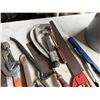 Image 7 : Multiple Hand Tools: Saws, Bolt Cutters, Pry Bar, Pipe Cutters, Clamps, etc