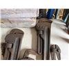 Image 2 : Qty 2 Large Pipe Wrenches, Chain Pipe Wrench & Bolt Cutters