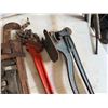 Image 4 : Qty 4 Large Pipe Wrenches, Chain Wrench, Bolt Cutters & W.A. Whitney Hand Punch