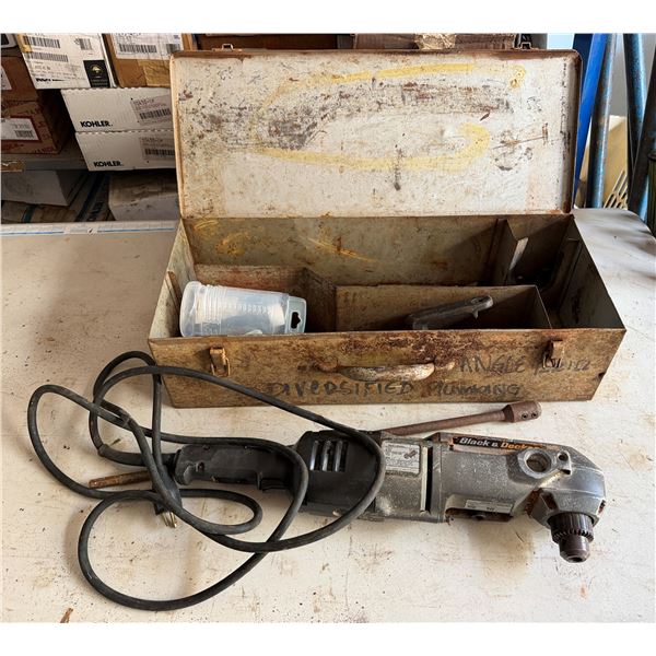 Black & Decker 1350-09 Timber Wolf Corded Right Angle Drill in Hard Case