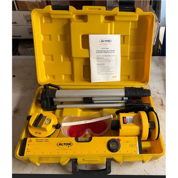 Alton 132300 Professional Multi-Beam & Rotary Laser Level Kit in Hard Case