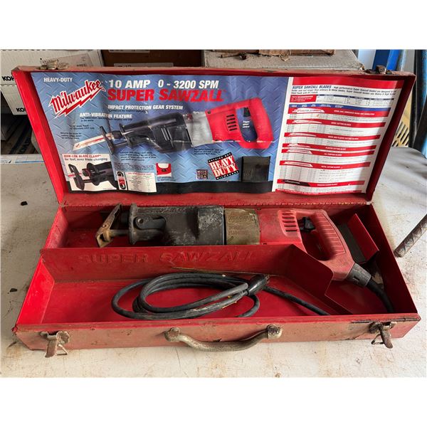 Milwaukee Sawzall Corded Reciprocating Saw in Hard Case