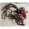 Image 1 : Qty 3 Corded Power Drills: 2 Milwaukee & Skil Classic