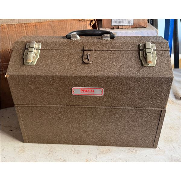 Proto Heavy-Duty Cantilever Tool Box w/ Red Folding Trays