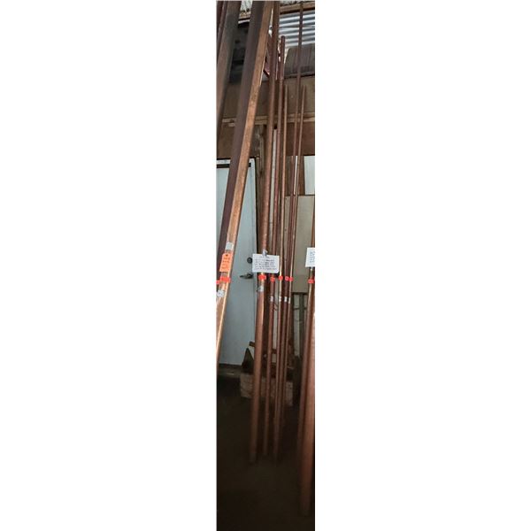 Qty 5 "L" Copper Pipes, Misc Sizes 1"-2.5" Dia, 8'-15'L