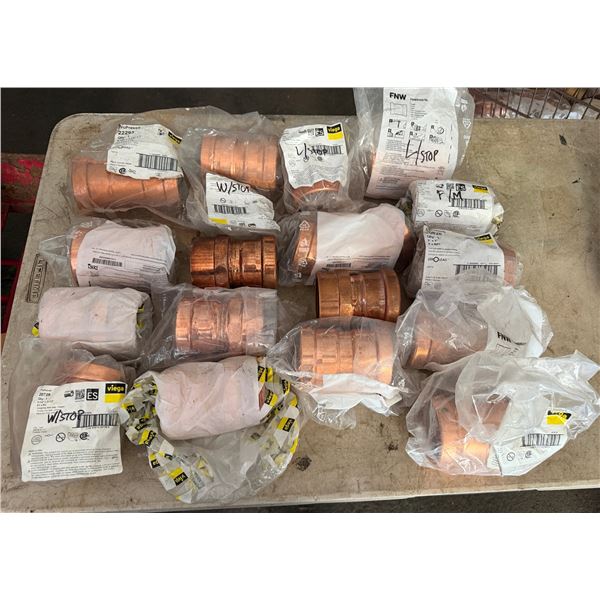 Multiple Viega ProPress 22293 Copper XL Tees, 20819 & 20823 Adapters, 20728 & FNW Couplings, etc Mis