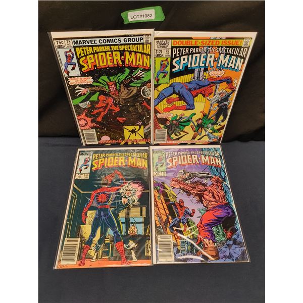 Spectacular Spider-Man #73, 75, 87(KEY), 88 (1982) Canadian Price Variants