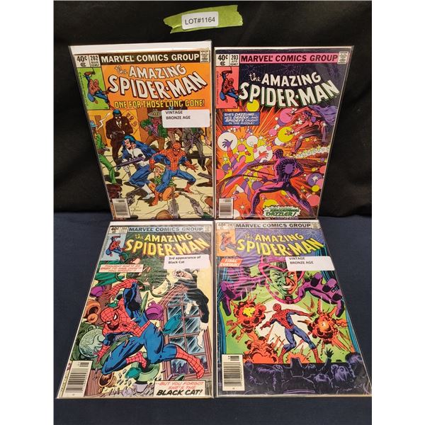 Amazing Spider-Man #202, 203, 204, 207 (1980s) Newsstand Variants