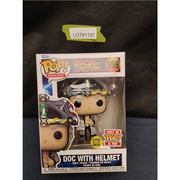 Special Edition Glow in the Dark Funko Pop  Highly Collectable, Back To The Future  Doc With Helmet 
