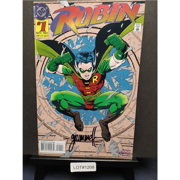Robin #1 (1993) Signed by Tom Grummett (Embossed Foil Cover)
