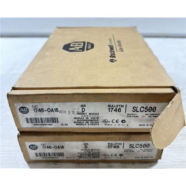 (2) Allen-Bradley #1746-OA16 SER D Modules