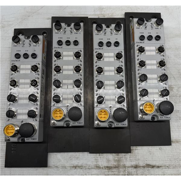 (4) Allen Bradley #1732E-16CFGM12QCR Armor Blocks 16 Point Configurable QC