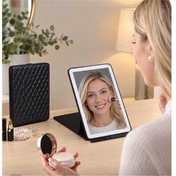 Folding LED Makeup Vanity Mirror with Battery