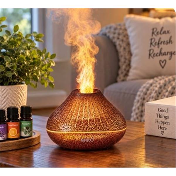 HIIZO A18 Flame Aroma Diffuser, 160ml LED