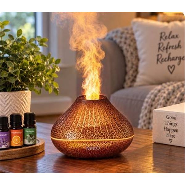 HIIZO A18 Flame Aroma Diffuser, 160ml LED
