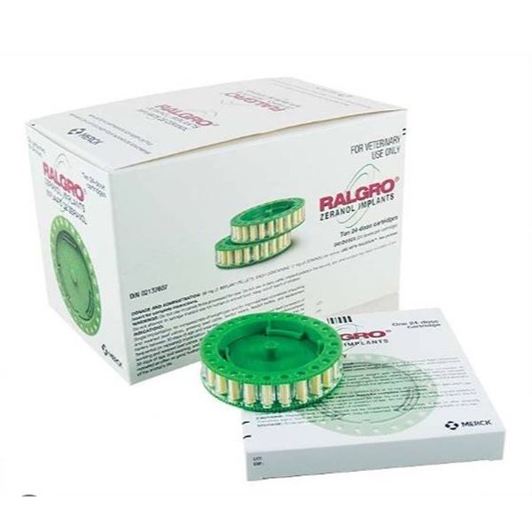 Ralgro Zeranol Implants Ten 24-Dose Cartridges