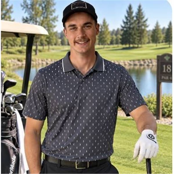 Sunice Men's Golf Print Polo Shirt Size M