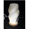 Image 2 : LED Table Lamp with Wavy White Shade