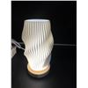Image 3 : LED Table Lamp with Wavy White Shade