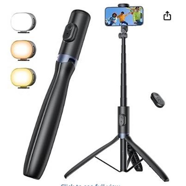 ANXRG 67" Selfie Stick with Light and Remote