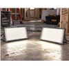 Image 1 : Pair LED Flood Lights with Power Plug Switch