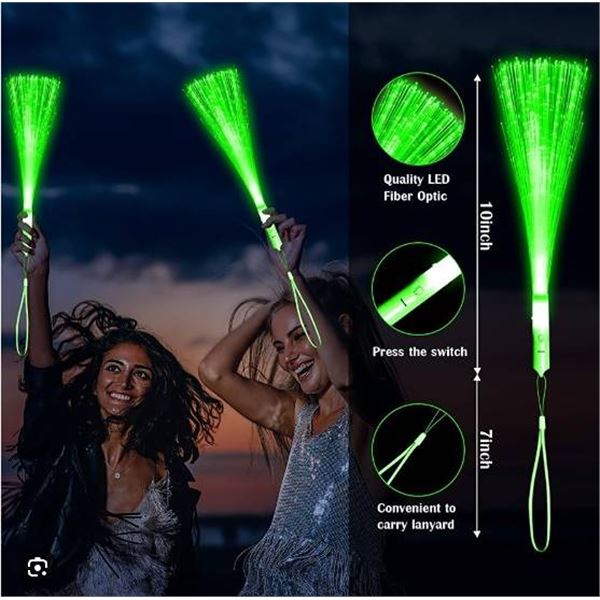 Yofobu 30PCS Green Fiber Optic Wands