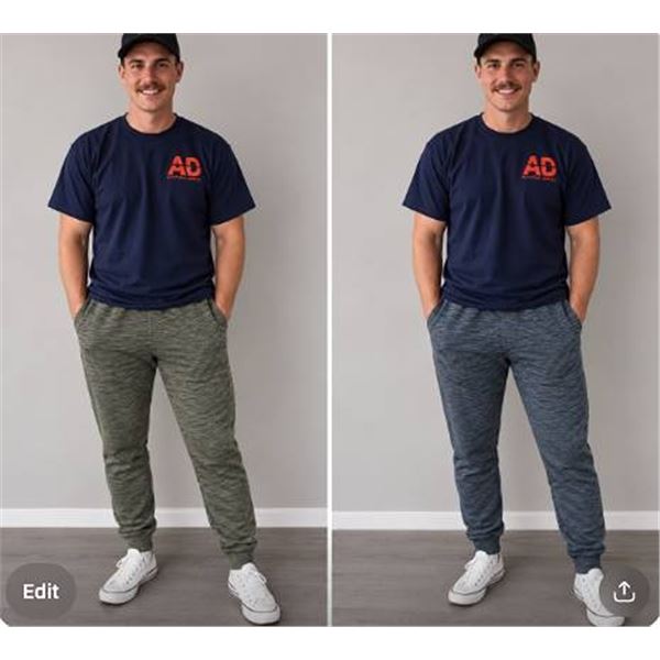 Men's Medium Jogger Pants 2-Pack Assorted Colours