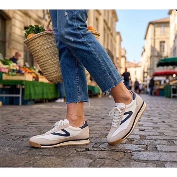 Tretorn Nylite Sneakers Leather Womenâ€™s 7 Navy