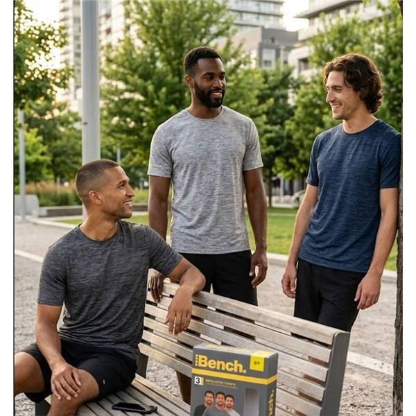 Bench Men's Active T-Shirts 3-Pack Size S/P