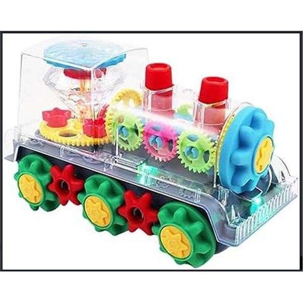 Playbees Light-Up Transparent Gear Train Toy