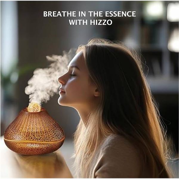 A18 Aroma Diffuser - Daffodil Bulb Design, Ultrasonic Essential Oil Diffuser with LED Flame Light, Q