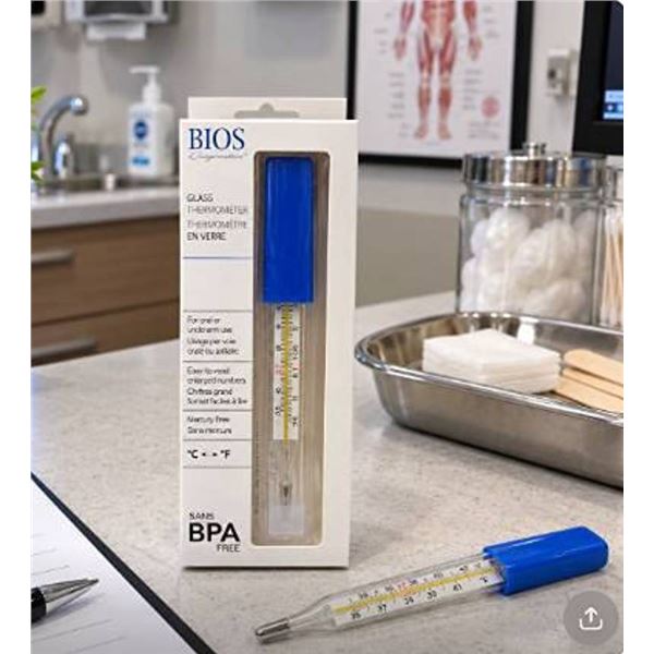 BIOS Glass Thermometer Dual-Scale 2 Pack