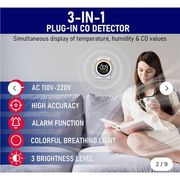 LSENLTY Carbon Monoxide Detector L6078
