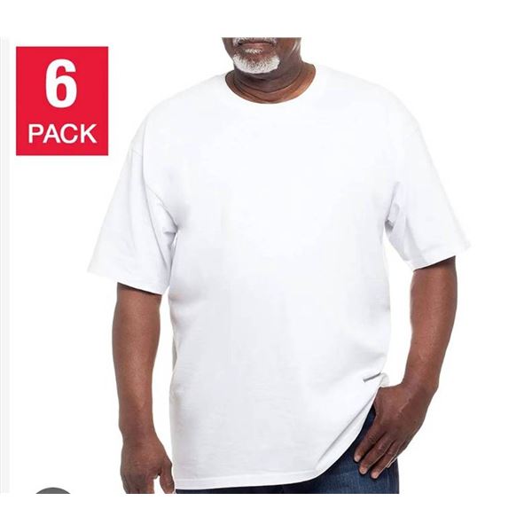 Kirkland 6 Pack Men's XL Crew Neck Cotton Tees