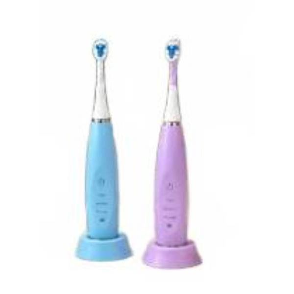 Fumeikang Kids Silicone Electric Toothbrush 2 Pack Purple & Blue