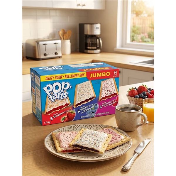 Pop-Tarts Jumbo Pack 24ct 3 Flavours 1.15kg