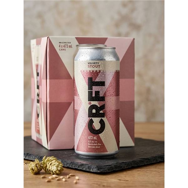 CRFT Velvety Stout Non-Alcoholic Beer 8x473ml