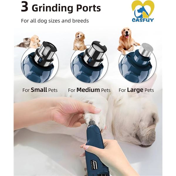 Castuy 6-Speed Pet Nail Grinder with LED Light