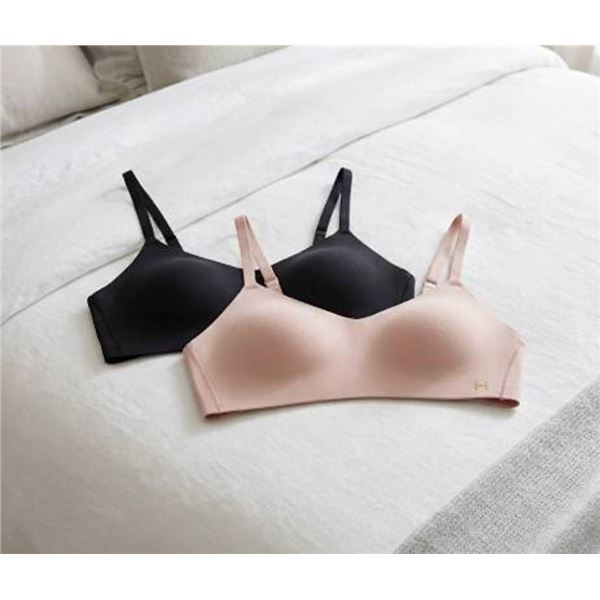 Halston Flex Bra 2-Pack Size S/P Black Nude